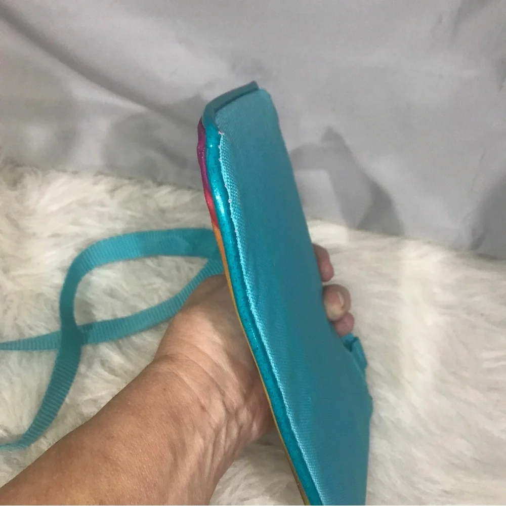 Trolls Purse Hair We Go! Crossbody Bag aqua blue with pink